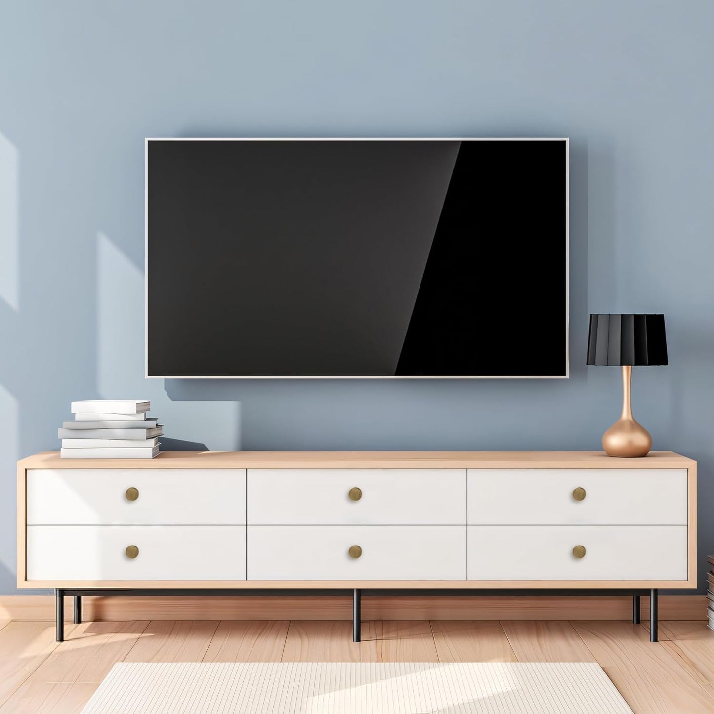 Antique Brass Cabinet Knob - Brush Gold Dresser Drawer Knob 2 Pack, Brass Handles for Bathroom Bedroom Closet Wardrobe,Furniture Hardware pulls