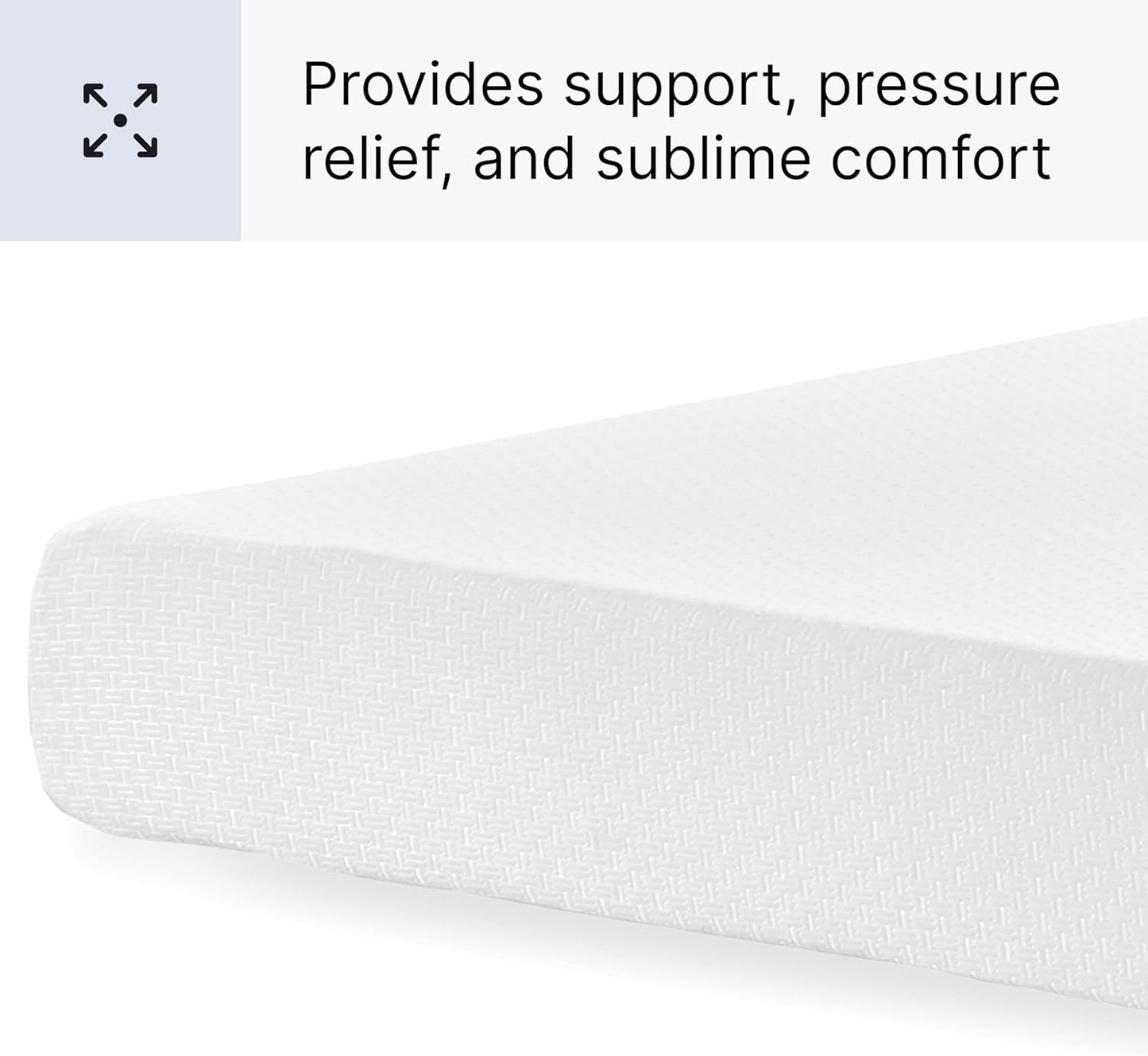 Signature Design by Ashley Twin Size 8 Inch Medium Firm Charcoal Gel & Green Tea Infused Memory Foam Mattress for Pressure Relief, Fiberglass Free, Mattress In A Box