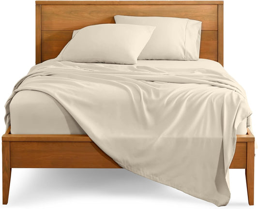 Bare Home Twin Sheet Set - 1800 Ultra-Soft Microfiber Twin Bed Sheets - Double Brushed - Deep Pockets - Easy Fit - Extra Soft - 3 Piece Set - Bedding Sheets & Pillowcases (Twin, Sand)