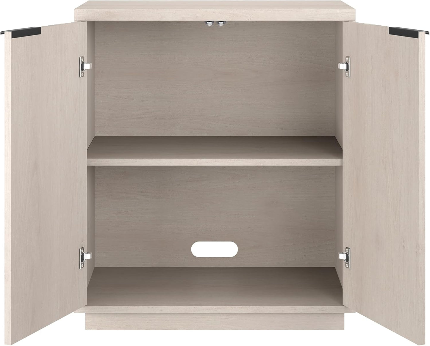 Henn&Hart 28" Wide Rectangular Accent Cabinet in Alder White, for Home, Living Room, Bedroom, Entertainment Room, Office