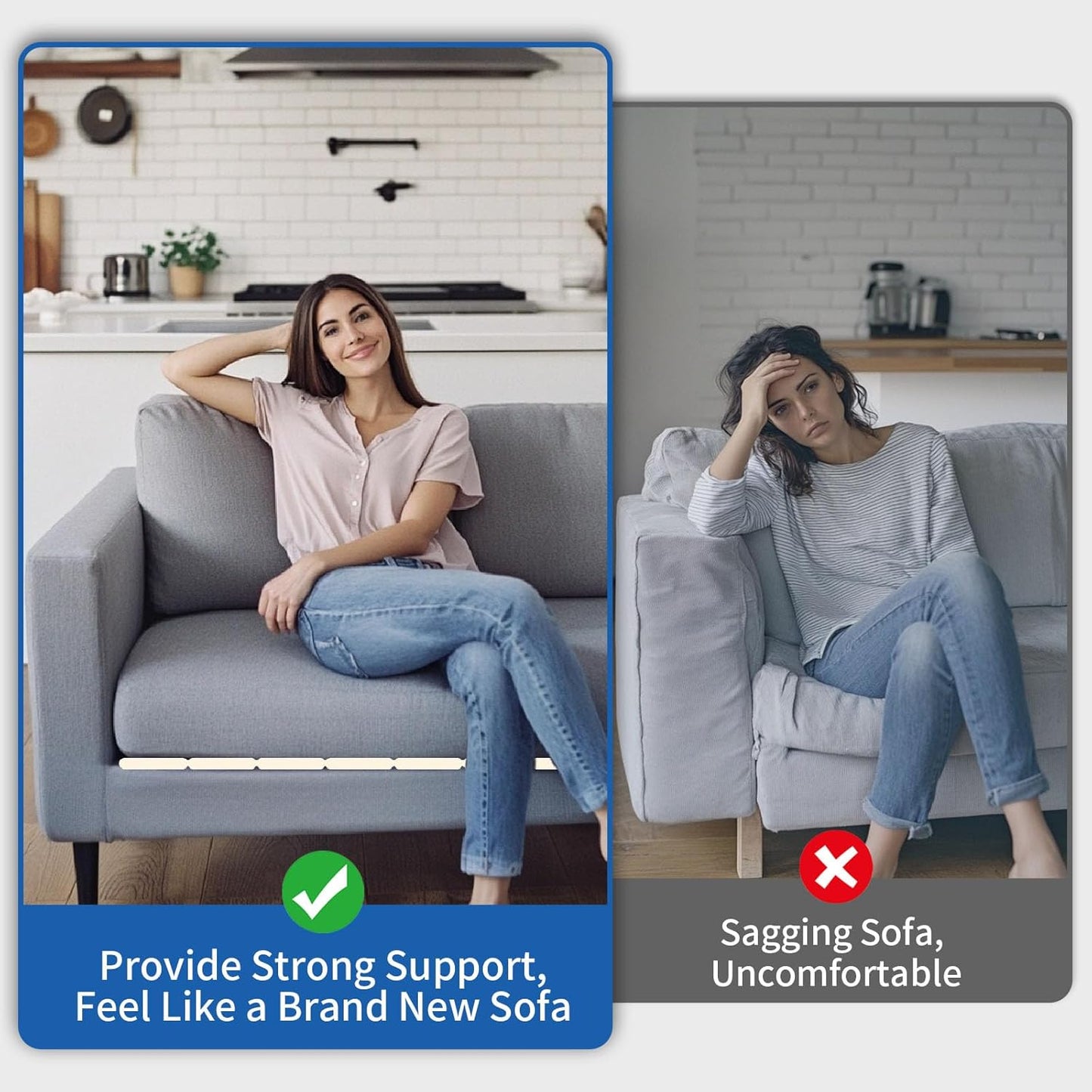 Heavy Duty Sofa Cushion Support Board for Sagging Sofas, 19''x 23'' Laminated Wood Sofa Cushion Support Board, Deep Support and Seat Protection