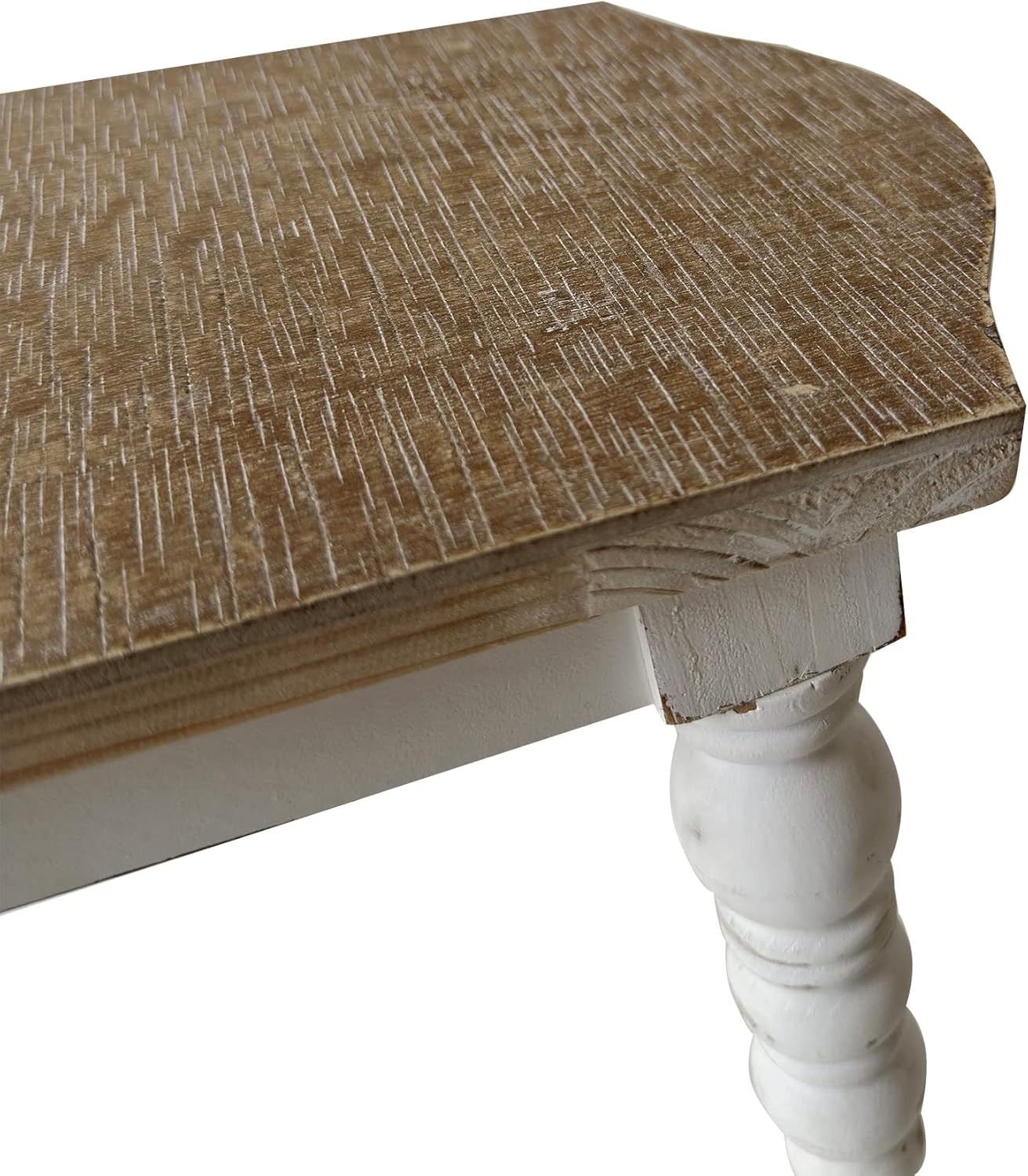 Wooden Bathroom Farmhouse Step Stool, Wood Foot Stool for Adults Kids, Bedside Step Plant Stand for Kitchen