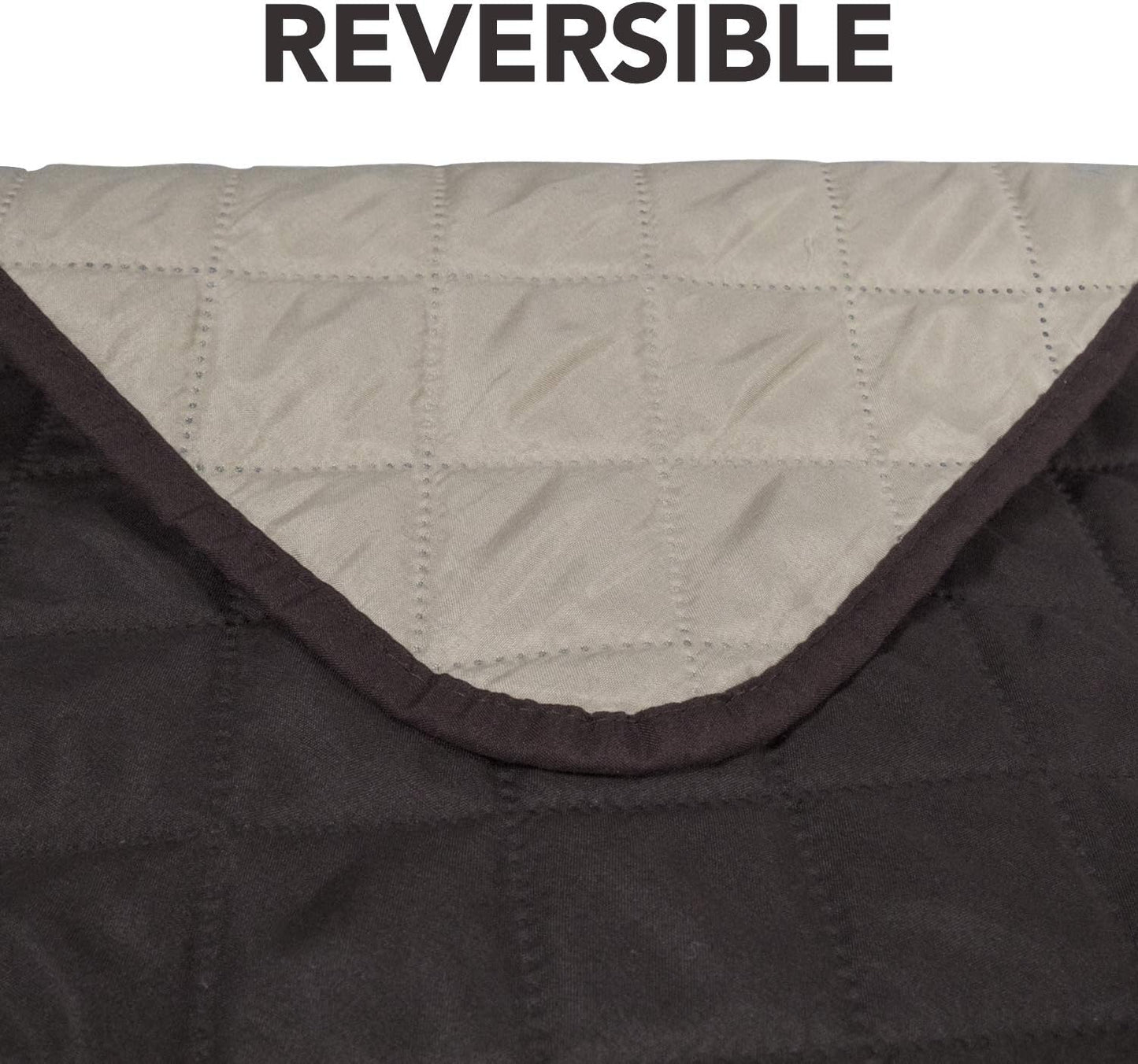 PureFit Reversible Sofa Cover Water Resistant Chair Couch Cover, Machine Washable Furniture Cover with Non-Slip Foam and Adjustable Strap for Dogs, Pets (Chair, Chocolate/Beige)