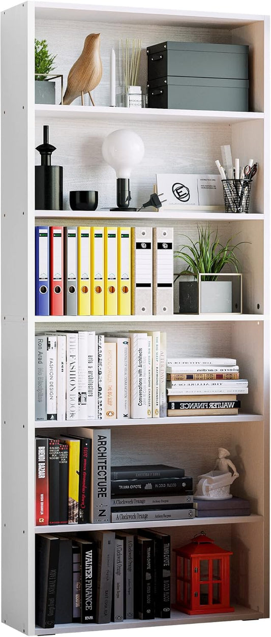 IRONCK Bookshelves and Bookcases Floor Standing 6 Tiers Display Storage Shelves 70 in Tall Bookcase Home Decor Furniture for Home Office, Living Room, Bed Room