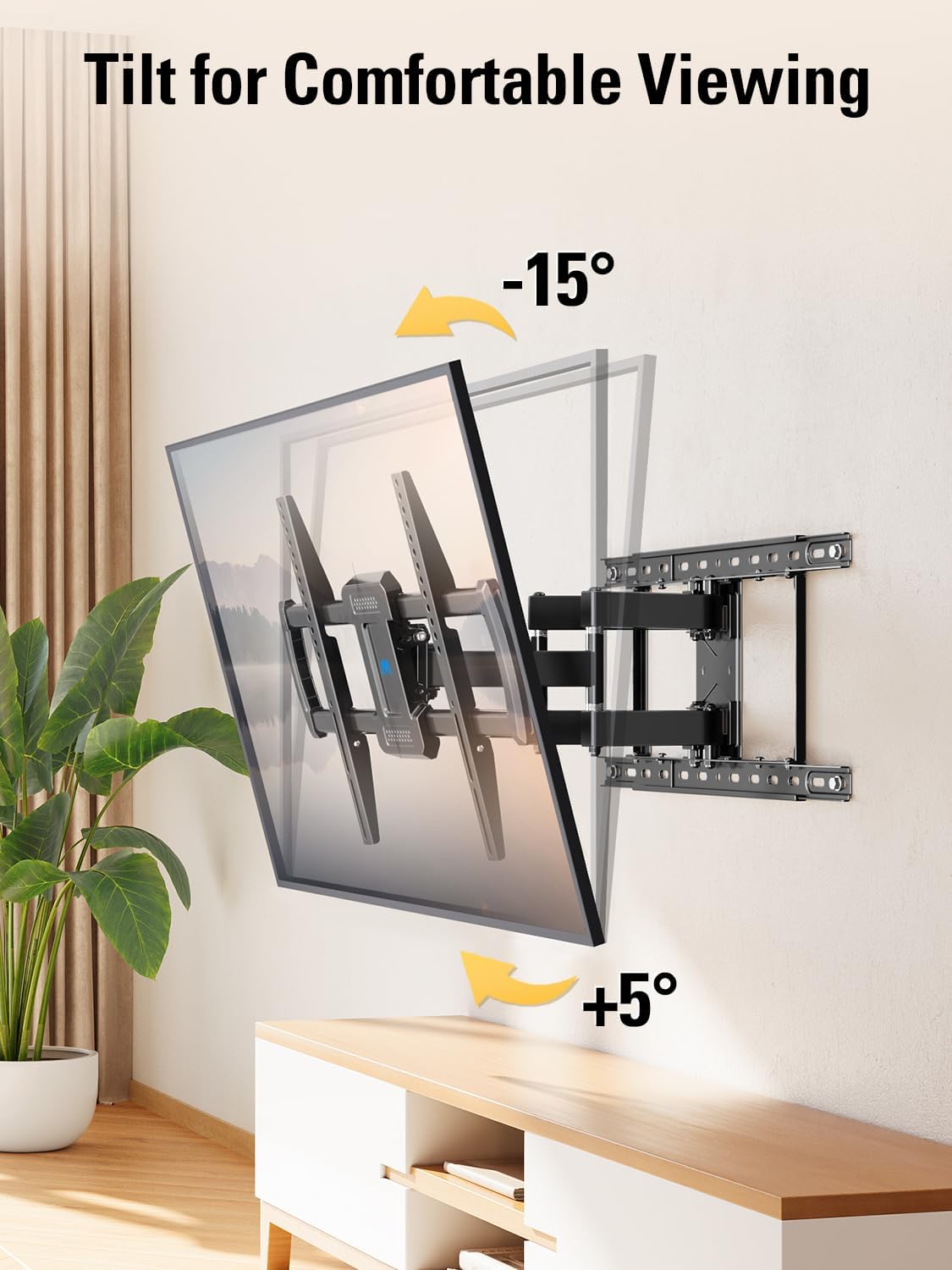 Mounting Dream TV Wall Mount for Most 42-84 Inch TVs, Full Motion Wall Mount Bracket with Articulating Arms , Max VESA 600x400mm , Up to 100LBS , Fits 16" , 18" , 24" Studs