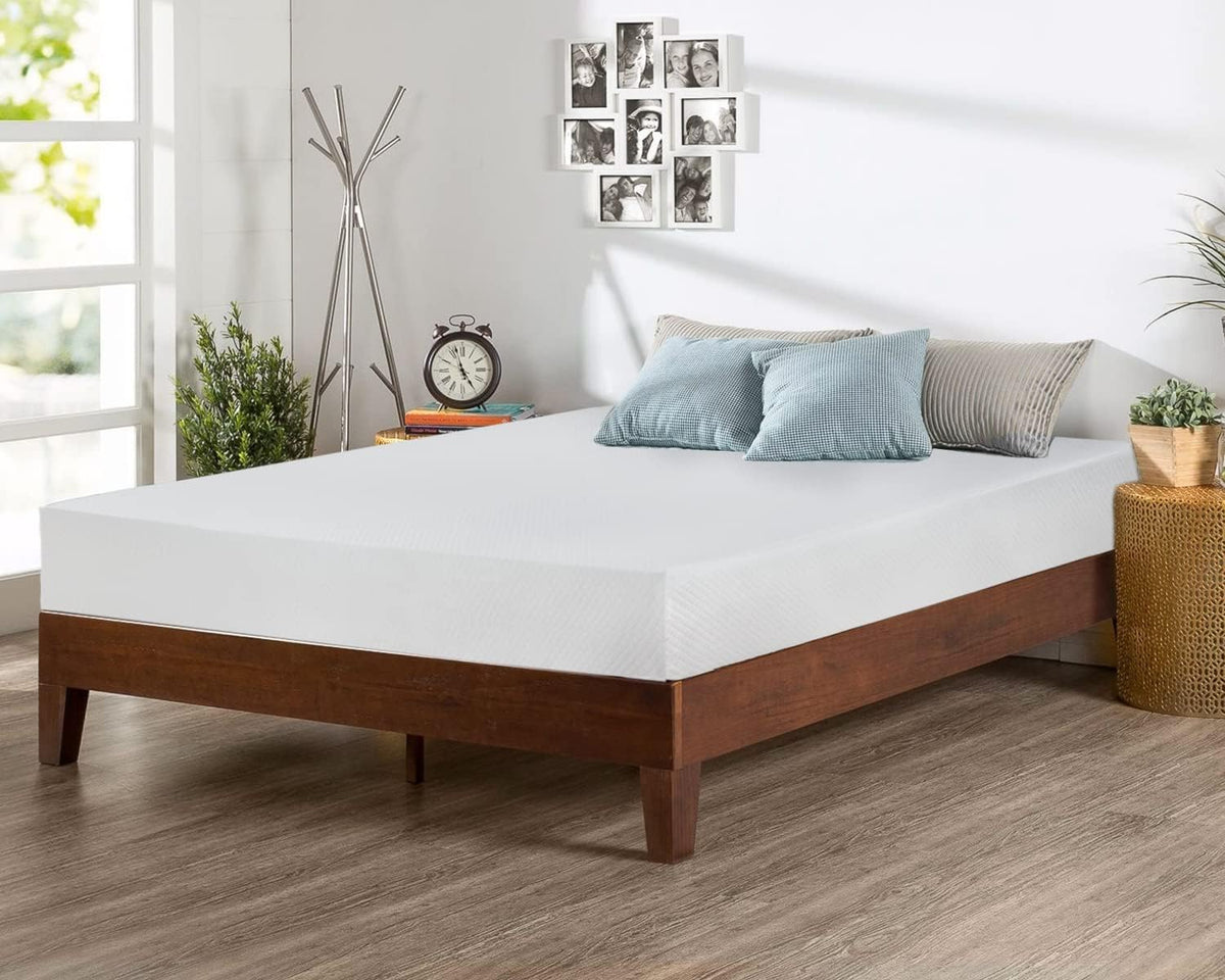 FDW | 6 Inch Queen Mattress | Medium Firm | Gel Memory Foam Mattress | White | Bed in a Box, CertiPUR-US Certified | Pressure Relief, Cooling Ventilated Foam | Washable Removable Cover