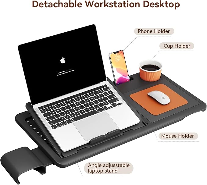 Newtral Ergonomic Office Chair with Adaptive Lumbar Support- High Back Desk Chair with Adjustable Headrest, 3D Armrest, Adjustable Seat Depth & Height, Home Office