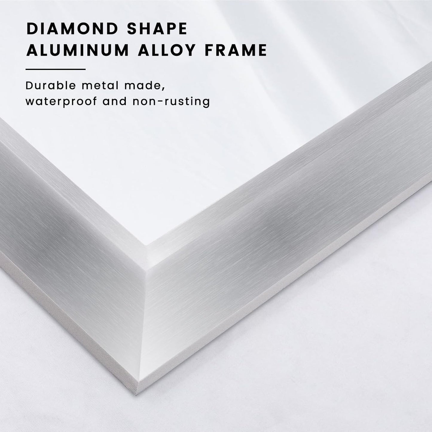 Amorho 20x30 Inch Bathroom Mirror Silver, Thick Metal Framed Wall Mirrors for Over Sink, Brushed Nickel Mirror Perfect for Bedroom, Living Room, Entryway, Rectangle (Horizontal/Vertical).