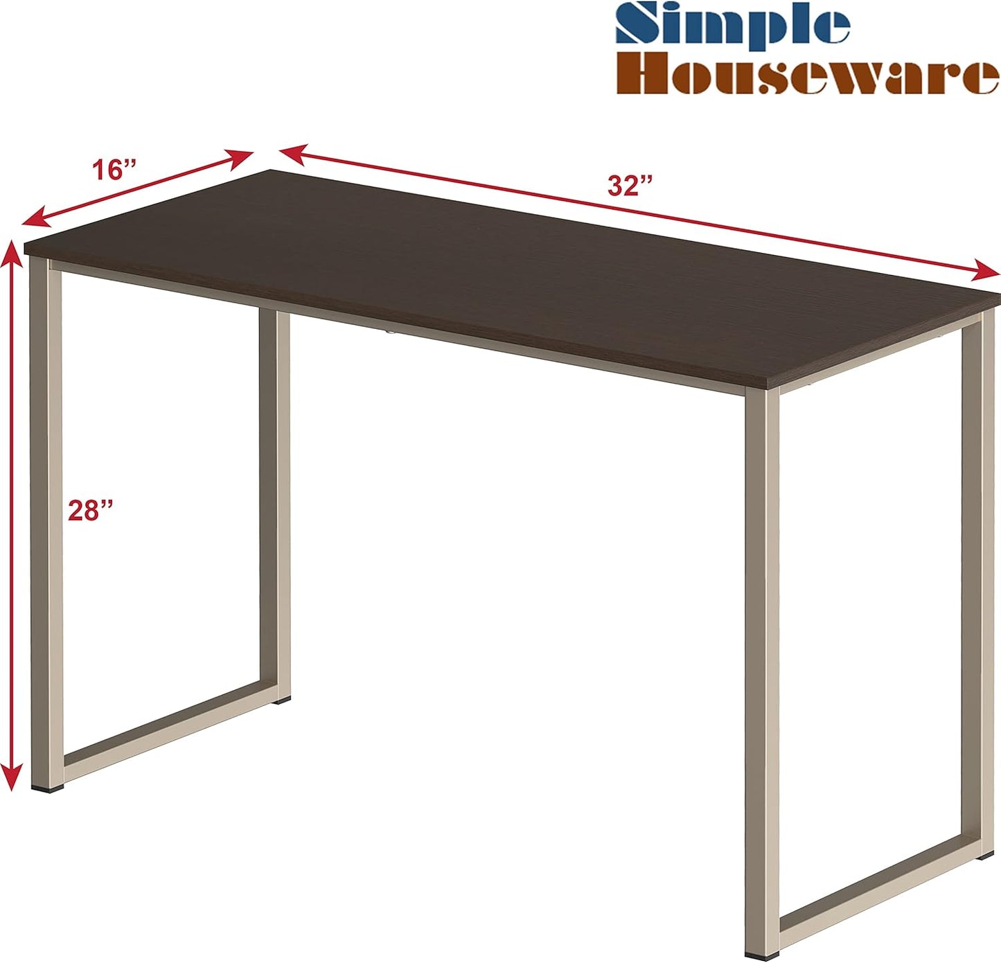 SHW Mission 32-Inch Home Office Computer Desk, Espresso