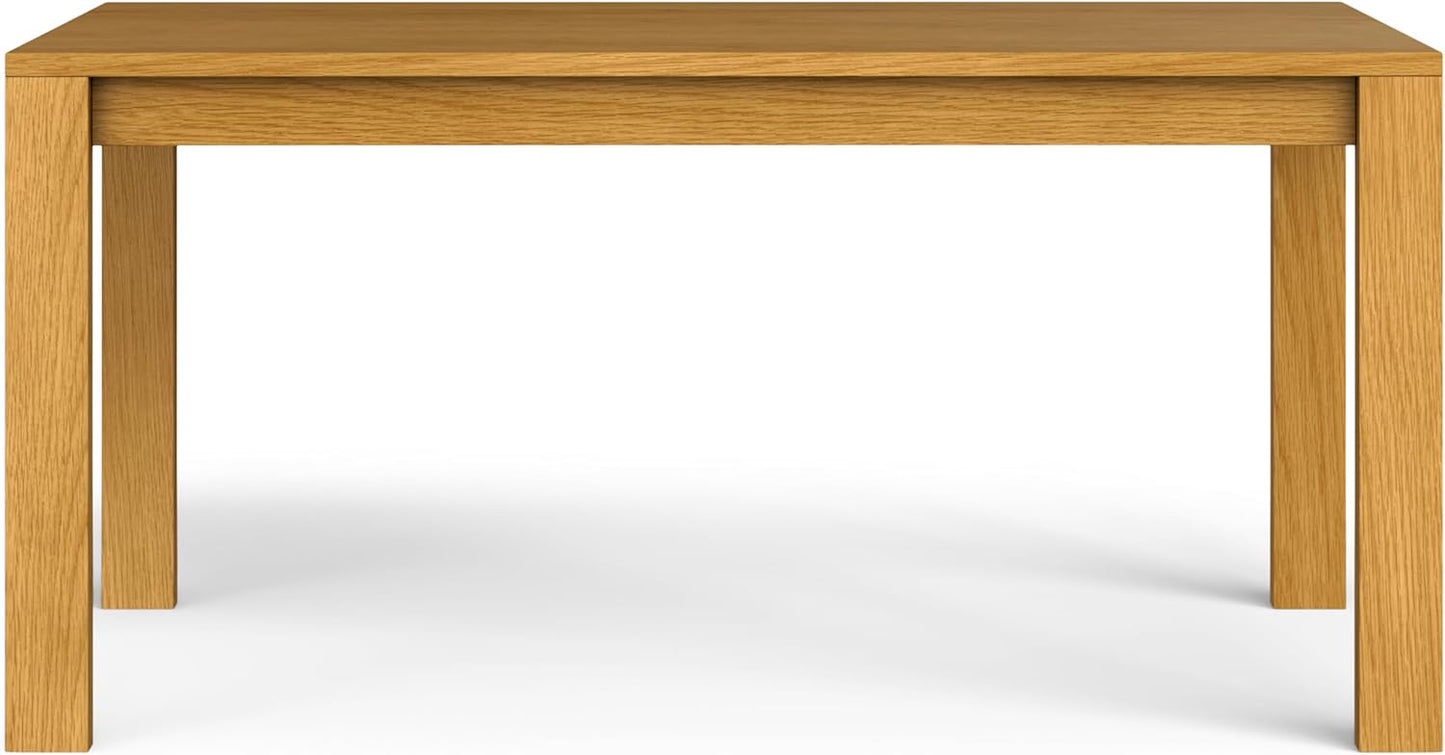 SIMPLIHOME Wilson Dining Table, Solid Wood Oak Veneer, 60 x 36 inches, Transitional-Style Rectangular Kitchen Table for up to 6 People