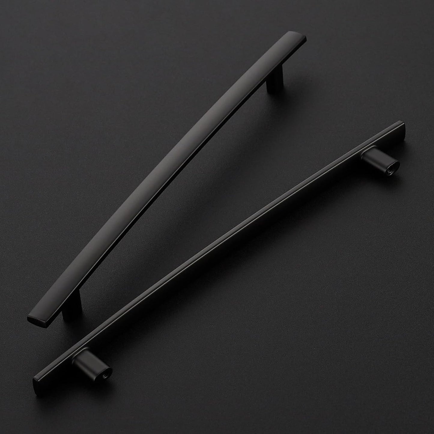 30 Pack Cabinet Handles 7.5" Hole Center - Curved Cabinet Pulls Black Drawer Pulls for Kitchen Cupboard Solid Hardware for Dresser Drawer Arch Hardware