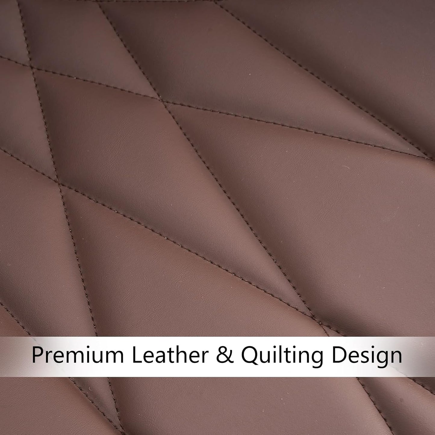 Rowill Modern Dining Chairs Set of 2 - Upholstered Faux Leather Kitchen Chairs with Soft Cushion Backrest, Sturdy Metal Legs & Non-Slip Pads, Perfectly Design for Home Dining Room, Kitchen, Brown