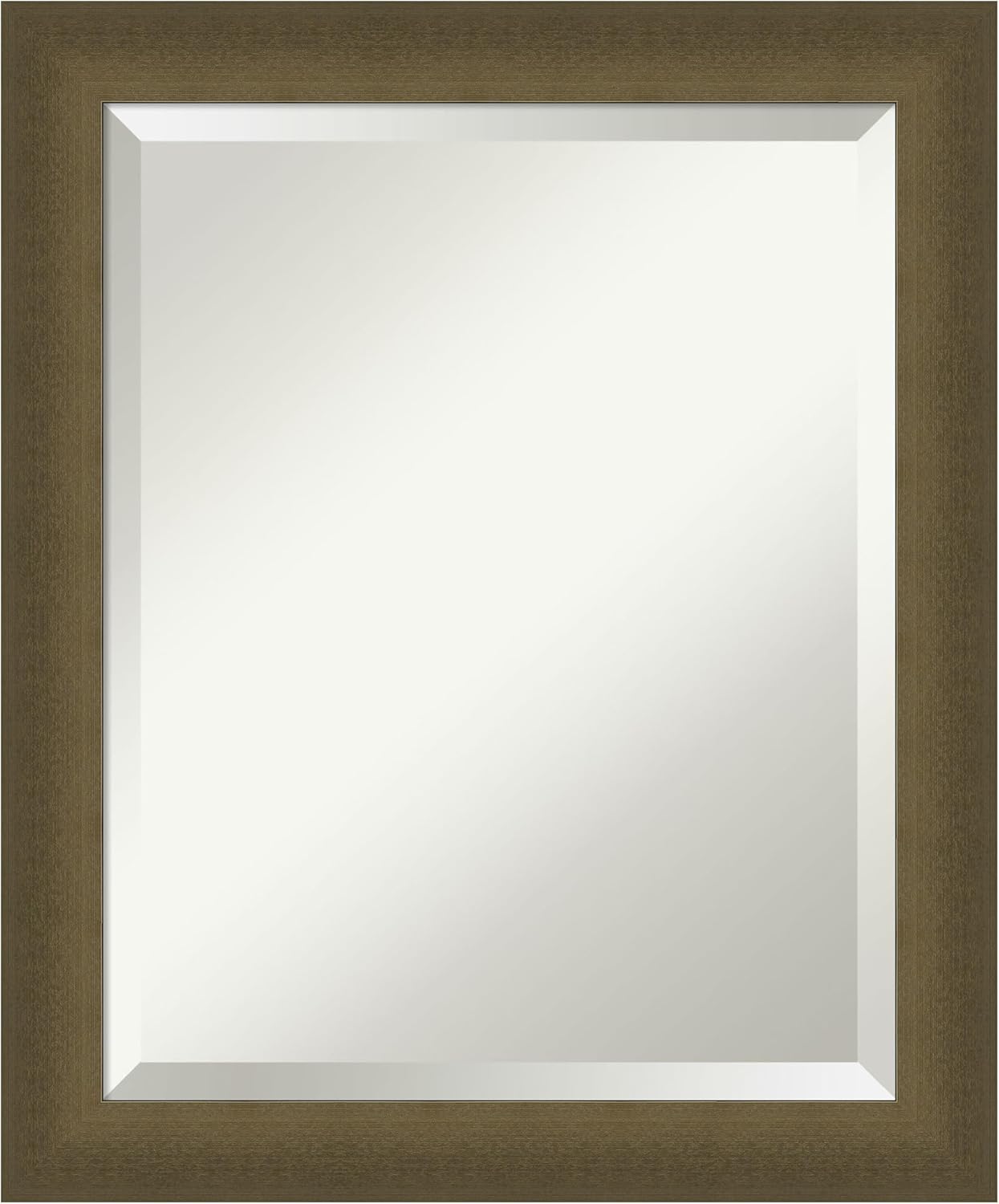 Amanti Art Bronze Bathroom Mirror for Over Sink, 24x20 Blaine Light Bronze Narrow Rectangle Vanity Mirror, Small Modern Contemporary Frame, Hangs Horizonally and Vertically, Bathroom Wall Decor