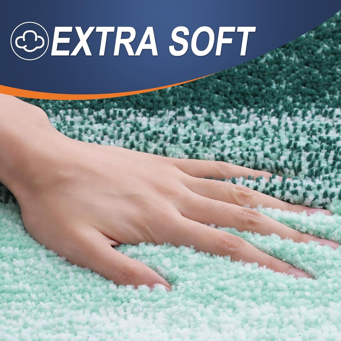 OLANLY Bathroom Runner Rugs 47x20, Extra Soft Absorbent Microfiber Bath Rugs, Rubber Backing, Quick Dry, Washable Bath Mats for Bathroom Floor, Tub and Shower, Home Decor Accessories, Blackish Green