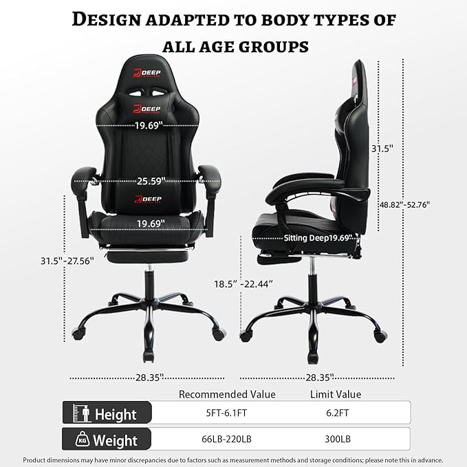 E-Sports Gaming Chair Sports Car Driving Seat PU Material Moulded Sponge Comfortable and Safe Mg(1001-Black)
