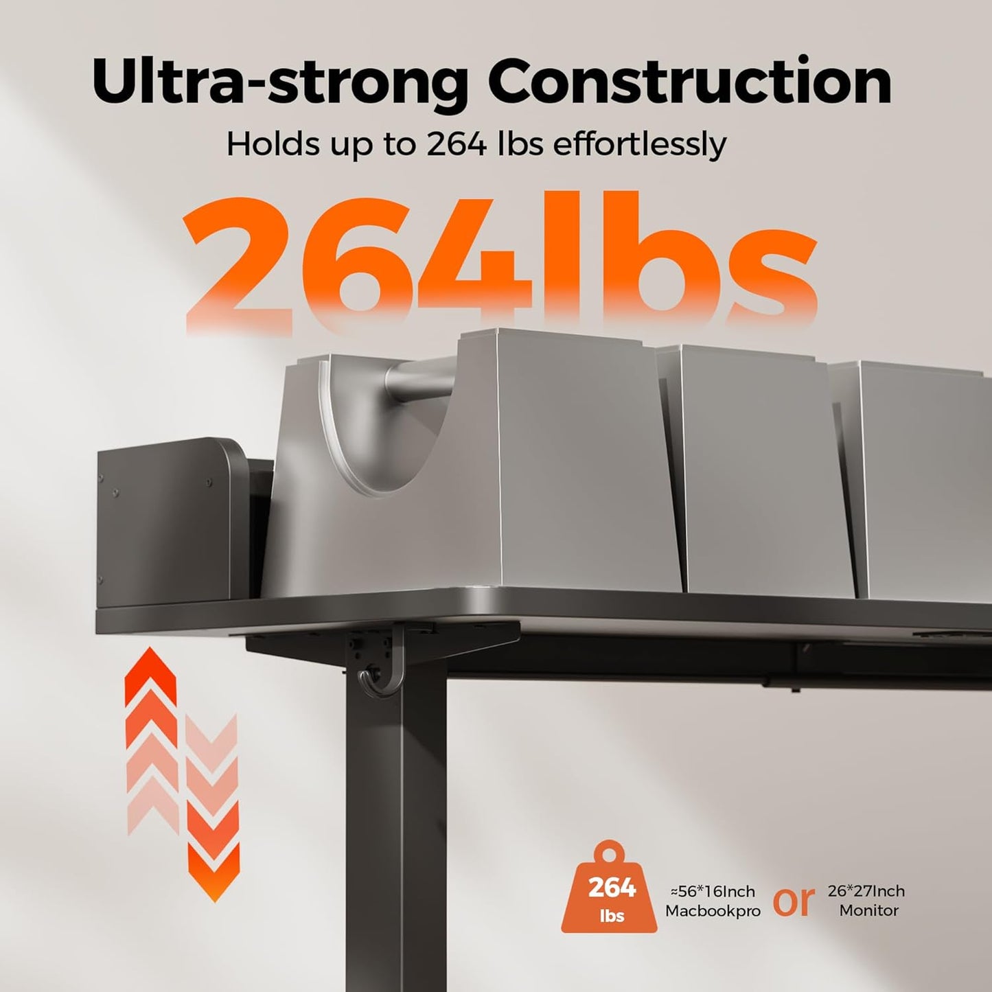 Agilestic L Shaped Standing Desk, Corner Desk with Monitor Shelf, Adjustable Height Gaming Table, Sit Stand Up Table, 63 x 55 Inch Home Office Computer Workstation, Splice Board, Black