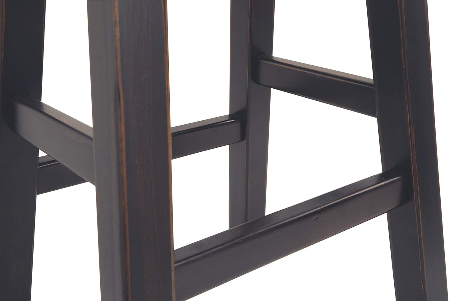 Signature Design by Ashley Glosco Farmhouse 25.5" Counter Height Saddle Barstool, Set of 2, Two-Tone Brown