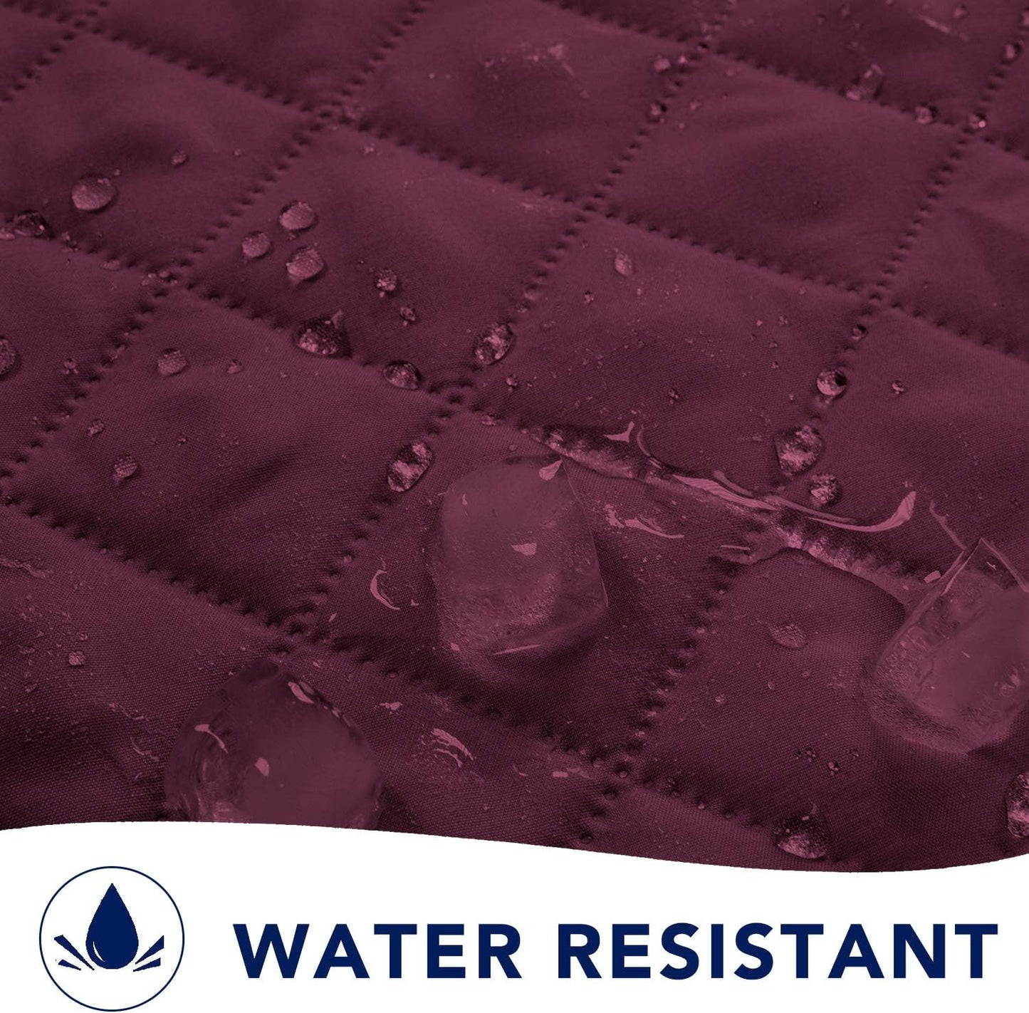 PureFit Reversible Sofa Couch Cover Water Resistant Couch Covers for 3 Cushion, Washable Furniture Cover with Non-Slip Foam and Adjustable Strap for Dogs, Pets (Sofa, Wine/Beige)