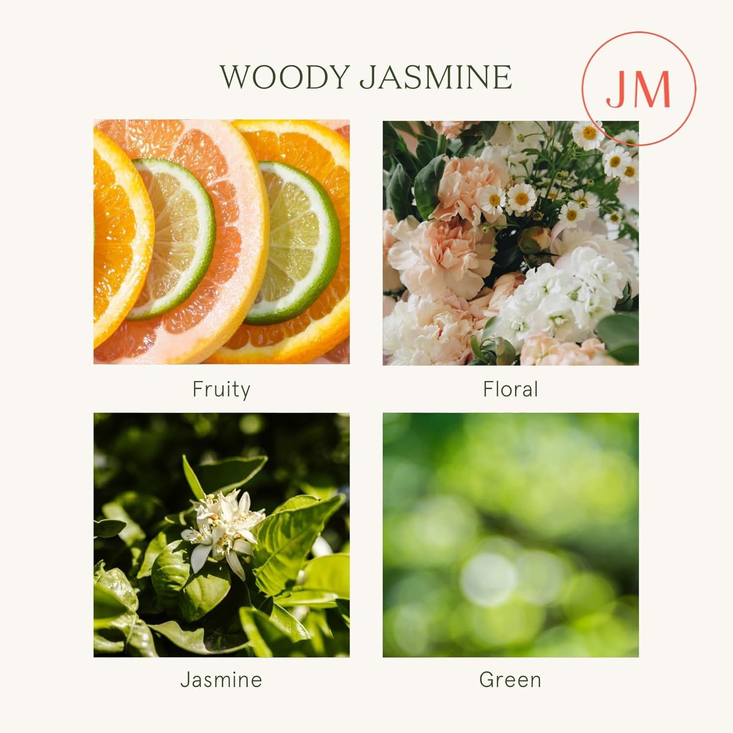 LA JOLIE MUSE Woody Jasmine Candles for Home Scented, Luxury Candles Gifts for Women, Mother's Day Gift, Natural Soy Wax, 75 Hours 10 OZ