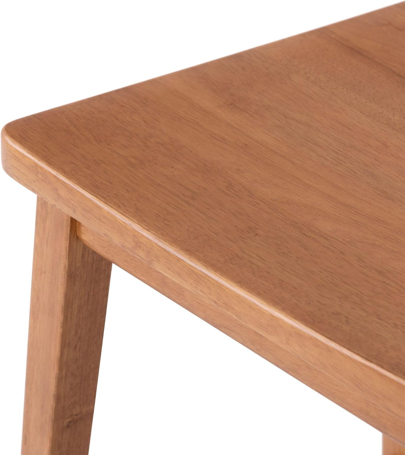 Plank+Beam Smythe Counter Stool, 24", Set of 4, Sturdy Wood Modern Kitchen Counter Height Stool, Saddle Seat Backless Counter Chair, Metal Footrest, Pecan