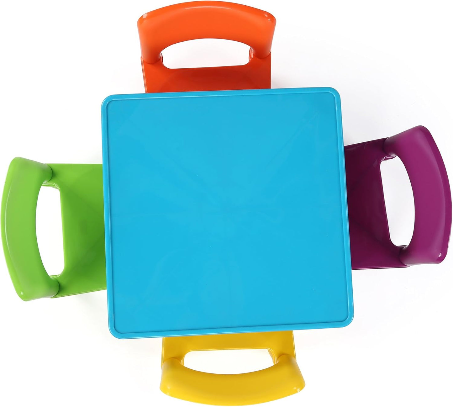 Humble Crew Tot Tutors Plastic Table and 4 Chairs Set - Aqua Blue