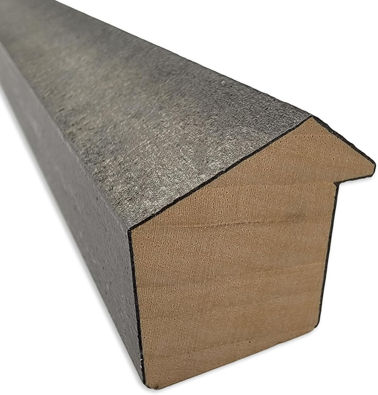 Amanti Art Grey Wall Mirror 26x38 Burnished Concrete Narrow Rectangle Bathroom Mirror for Wall Decor Living Room, Large Modern Contemporary Wood Frame, Hangs Horizonally and Vertically, Bathroom Decor