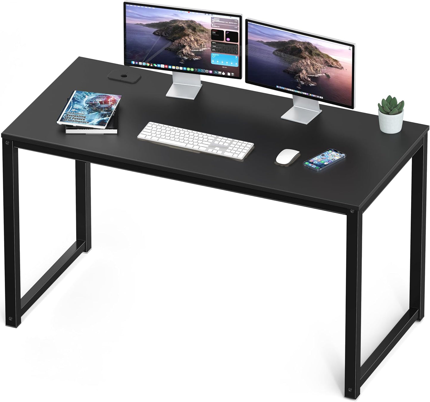 SHW 48-Inch Commercial-Grade Office Computer Desk, Black