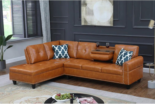Halibur Sectional Sofa or Couch for Living Room, Apartment, Bedroom, Office