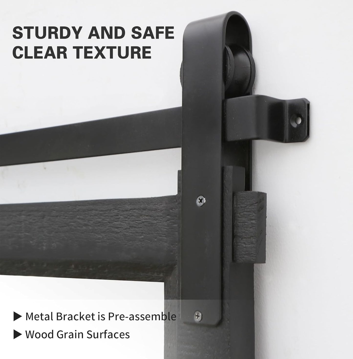 Farmhouse Barn Door Mirror: 22"x30" Black Rustic Wood Frame Mirror for Wall - Home Decor for Entryway/Bathroom/Living Room