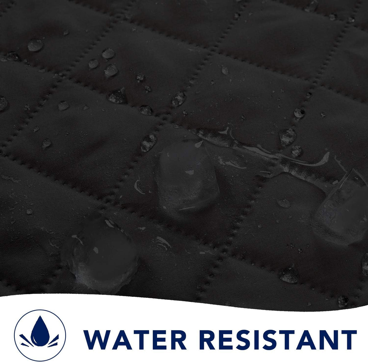 PureFit Reversible Sofa Cover Water Resistant Loveseat Couch Cover, Machine Washable Furniture Cover with Non-Slip Foam and Adjustable Strap for Dogs, Pets (Loveseat, Black/Beige)