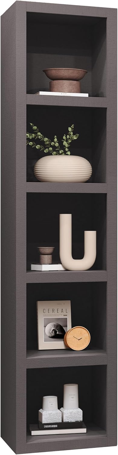 Oakland Living Dark Grey 91-in Tall Wooden Bookcase Shelf