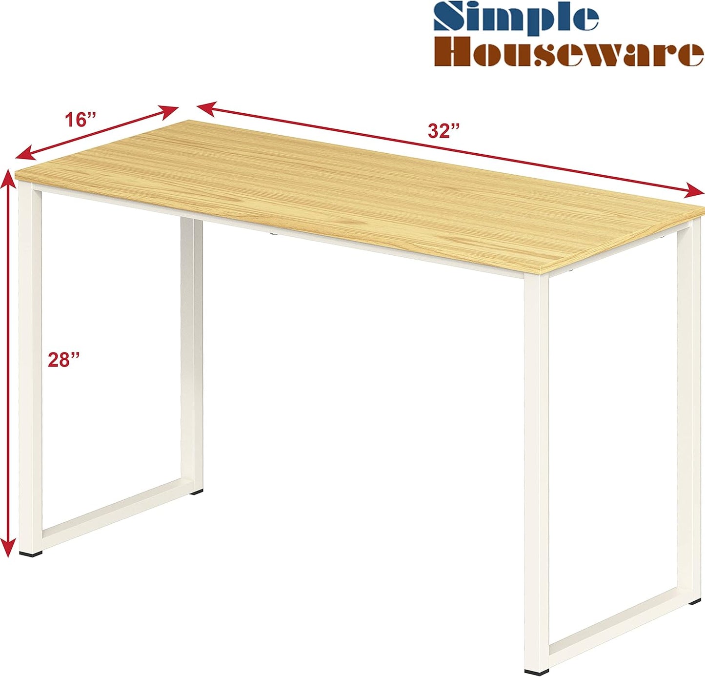 SHW Mission 32-Inch Home Office Computer Desk, Oak