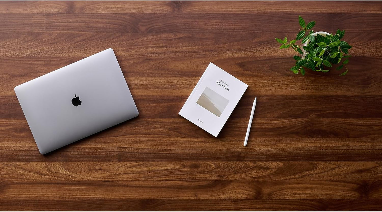 Kaboon Universal Tabletop 45"x20", Solid One-Piece Melamine Table Top, L-Desk Floating Desk DIY, Home and Office, Walnut