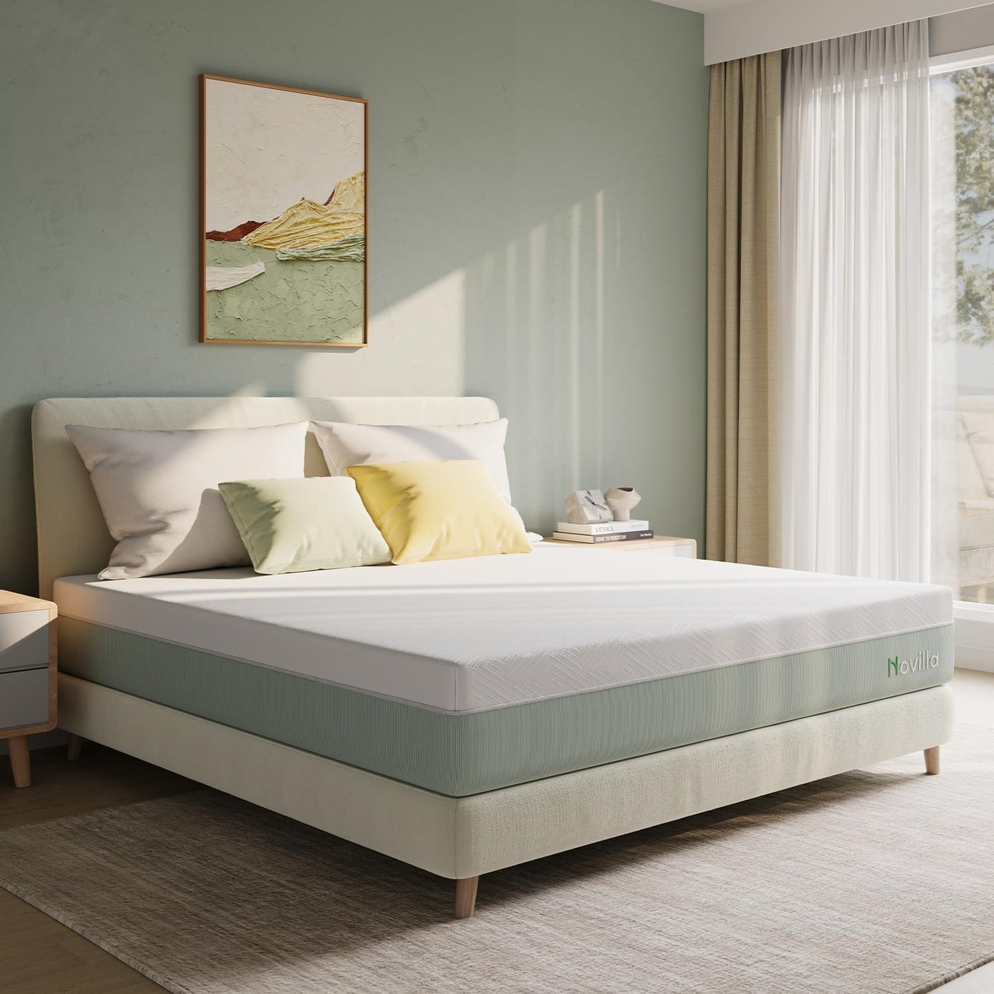 Novilla Full Mattress,10 Inch Gel Memory Foam Mattress for Suppotive &Pressure Relieving, Medium Firm Feel in a Box,Bliss