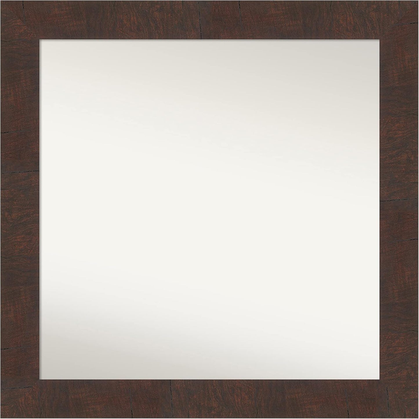 Amanti Art White Bathroom Mirror for Over Sink, 30x30 Wedge White Square Vanity Mirror, Large Modern Frame, Hangs Horizonally and Vertically, Bathroom Wall Decor, Non-Beveled Edge from WI, USA