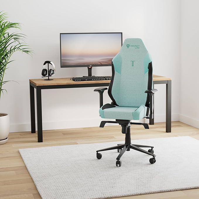 Secretlab Titan Evo Mint Green Gaming Chair - Reclining, Ergonomic & Heavy Duty Computer Chair with 4D Armrests, Magnetic Head Pillow & Lumbar Support - Big and Tall Up to 395lbs - Green - Fabric