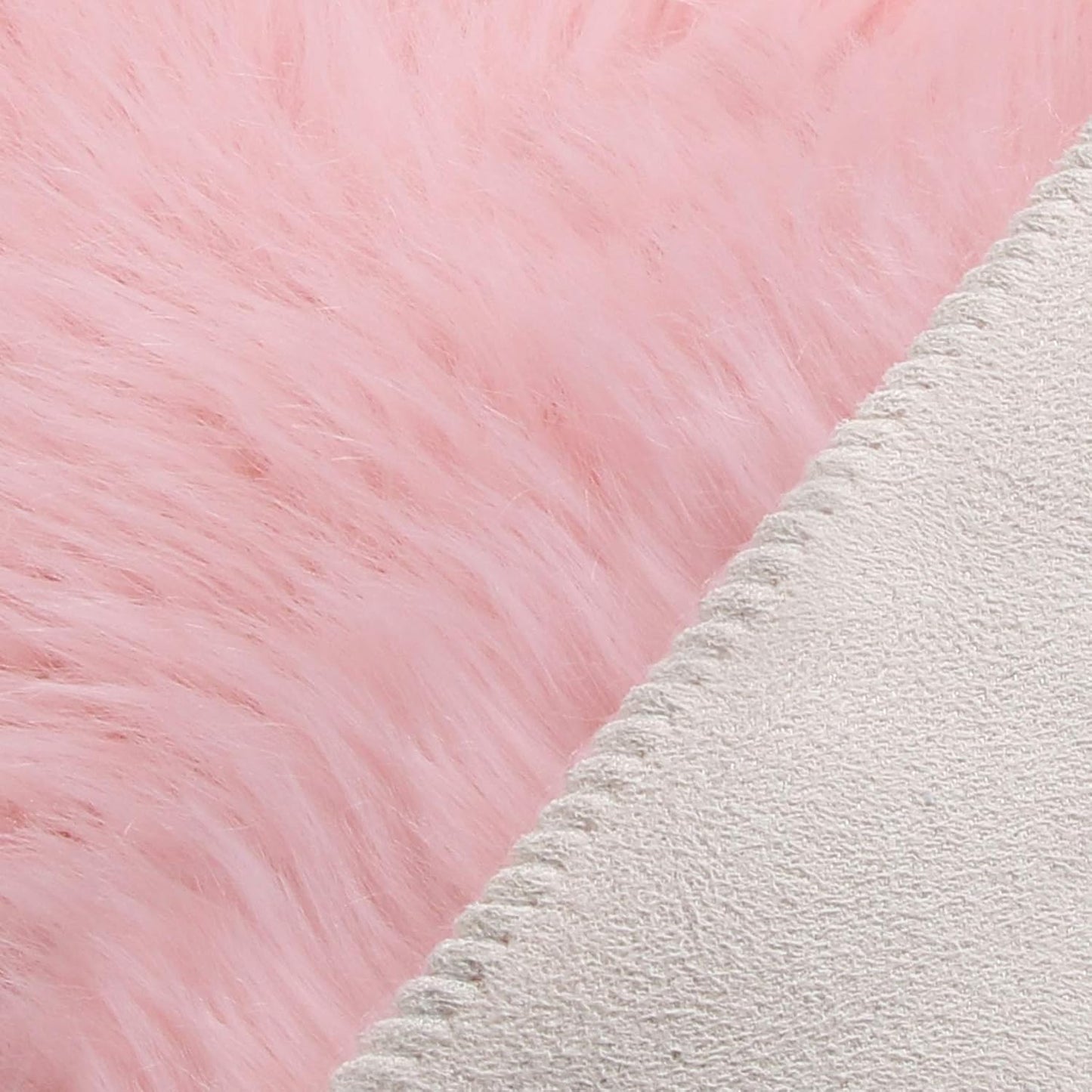 duduta Pink Faux Sheepskin Rugs 2x3 ft, Faux Fur Chair Seat Covers Fluffy Shag Throw Rugs Machine Washable