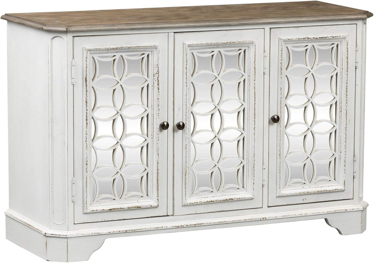 Liberty Furniture Industries Magnolia Manor TV Console, W51 x D18 x H32, White