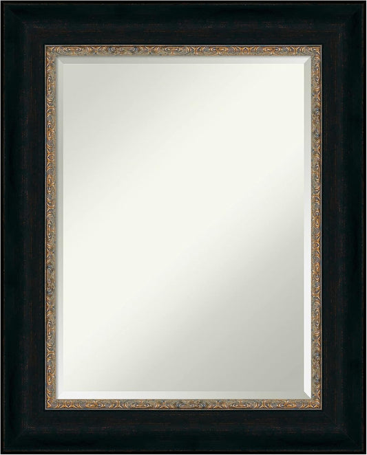 Amanti Art Bronze Bathroom Mirror for Over Sink, 31x25 Paragon Bronze Rectangle Vanity Mirror, Medium Traditional Frame, Hangs Horizonally and Vertically, Bathroom Wall Decor, Beveled Edge