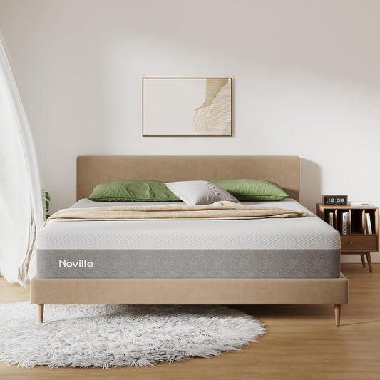 Novilla Mattress, 12 Inch Mattress California King with Gel Memory Foam for Comfortable Sleep & Pain Relief & Body Support, CertiPUR-US Certified