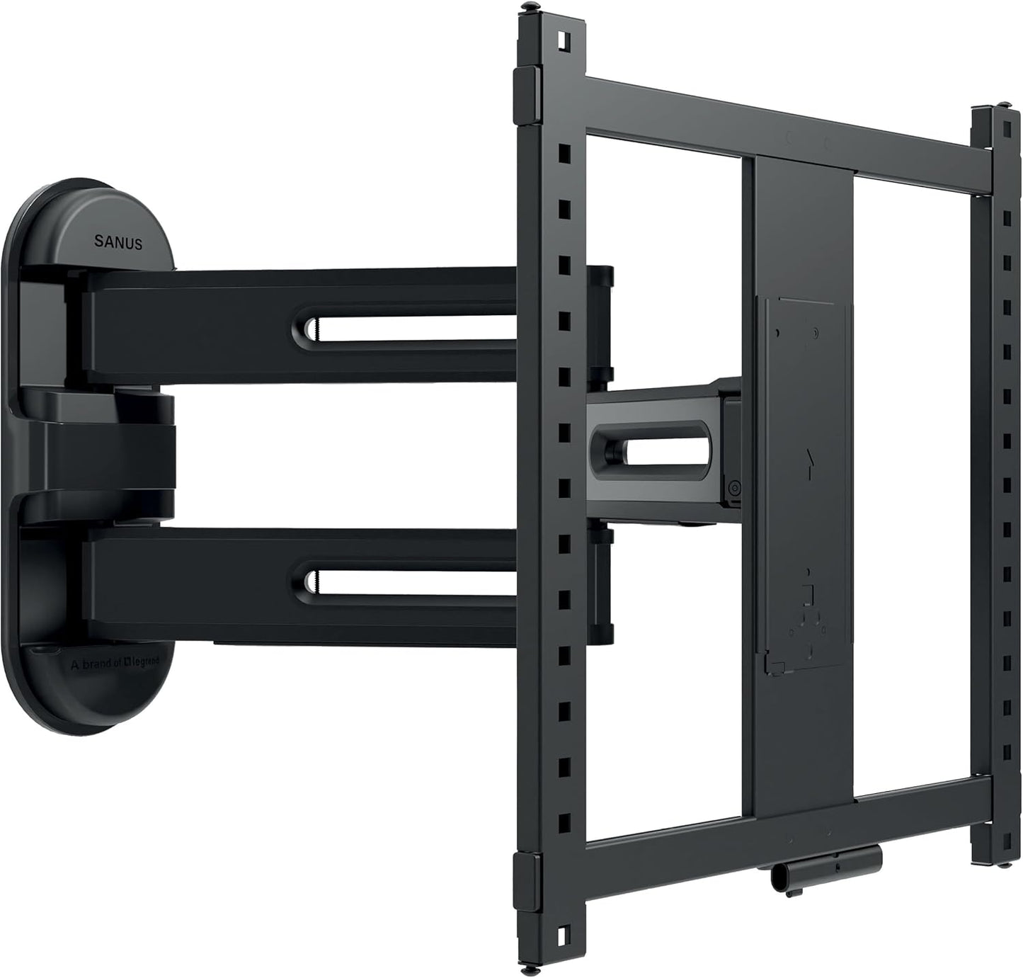 SANUS Height Adjustable Full Motion TV Wall Mount for 32” to 65” TVs – Raise or Lower TV 3” After Install – Maximizes Compatibility with Your Setup – 3 Step DIY w/Smooth Extension, Tilt & Swivel