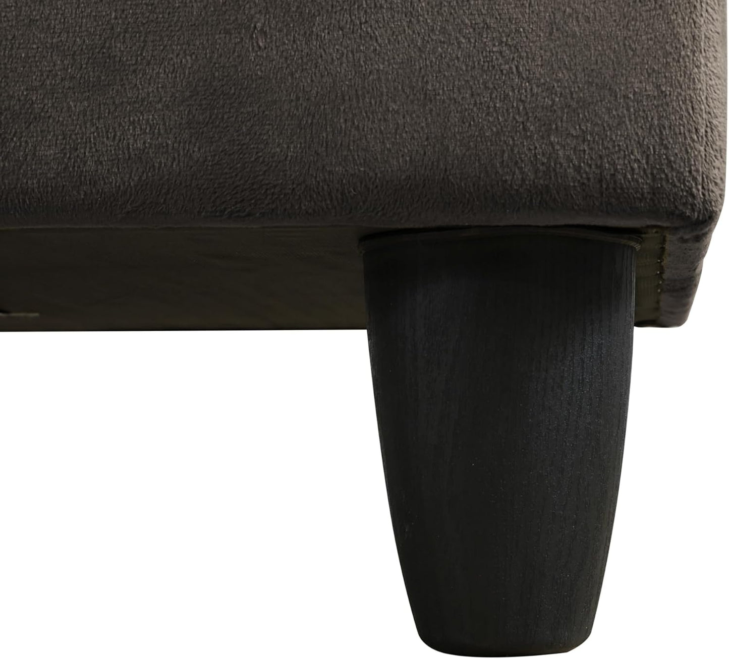 Grey L-Shaped 3-Piece Flannel Sofa with Storage Ottoman Set, Sectional Couch Sofa Set for Living Room, Office, Small Space