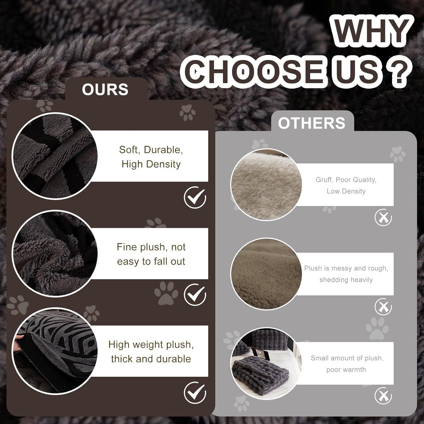 HANDONTIME Dark Grey Short Plush Couch Cover for Sofa Boho Faux Fur Sofa Covers Black Geometric Couch Sofa Slipcover for Pets Shu Velveteen Sofa Cover Washable Warm Soft Funny Fuzzy, 71" X118"