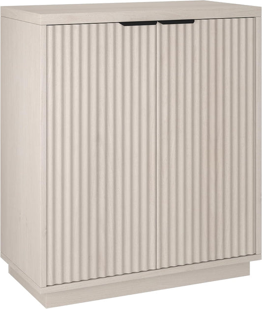 Henn&Hart 28" Wide Rectangular Accent Cabinet in Alder White, for Home, Living Room, Bedroom, Entertainment Room, Office