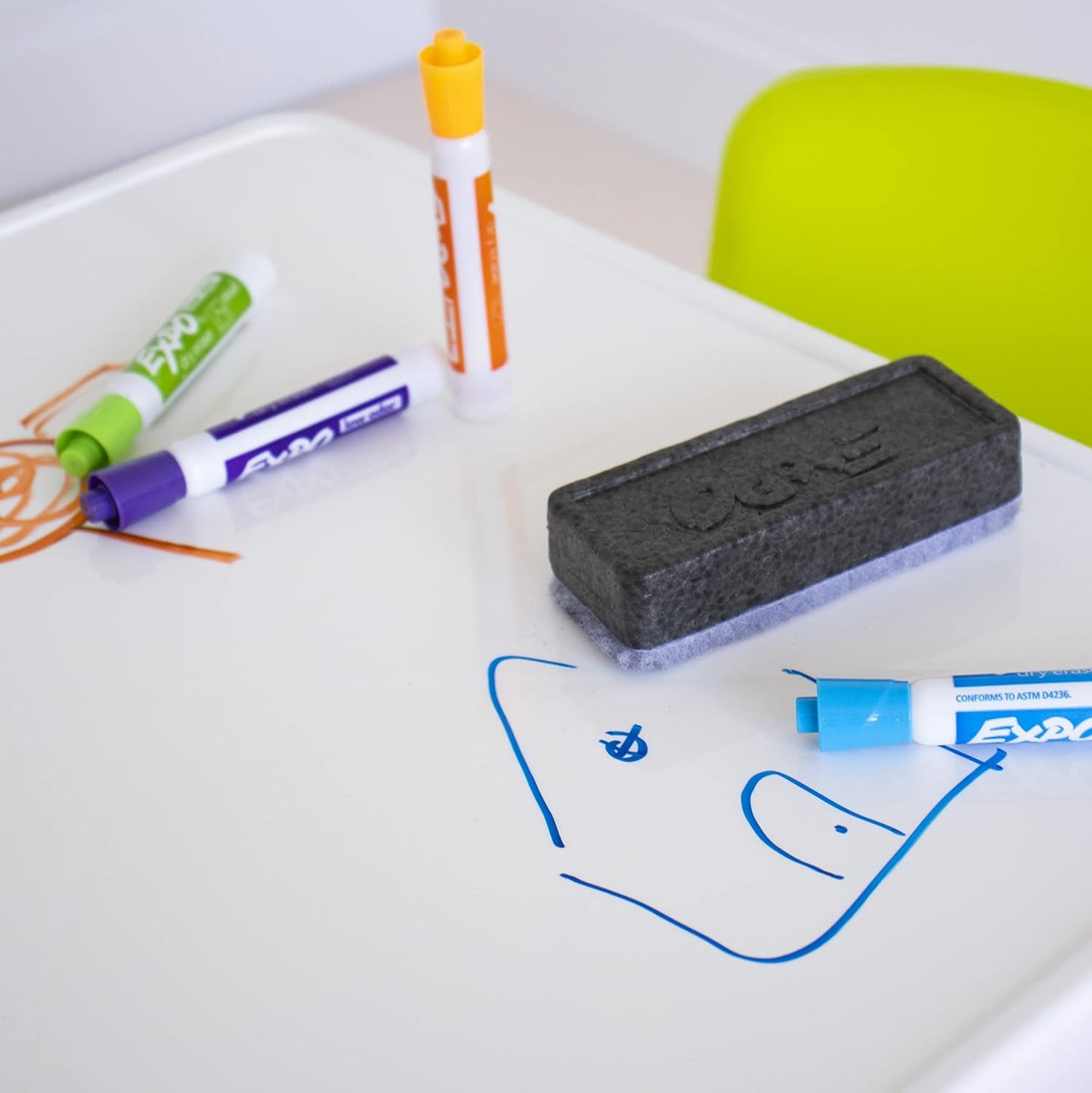 Humble Crew Kids Table and 4 Chair Set, White Table with Chairs - Sturdy Toddler Activity Table for Playtime, Arts, Crafts, Reading, and More - 5-Piece Children’s Furniture for Daycare Playroom