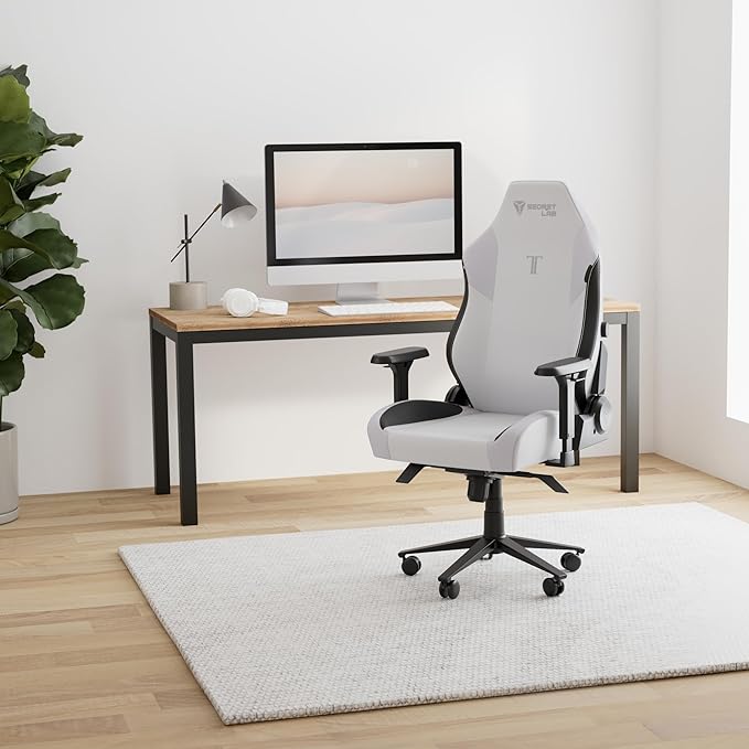 Secretlab Titan Evo Arctic White Gaming Chair - Reclining - Ergonomic & Comfortable Computer Chair with 4D Armrests - Magnetic Head Pillow & 4-Way Lumbar Support - Small - White - Fabric