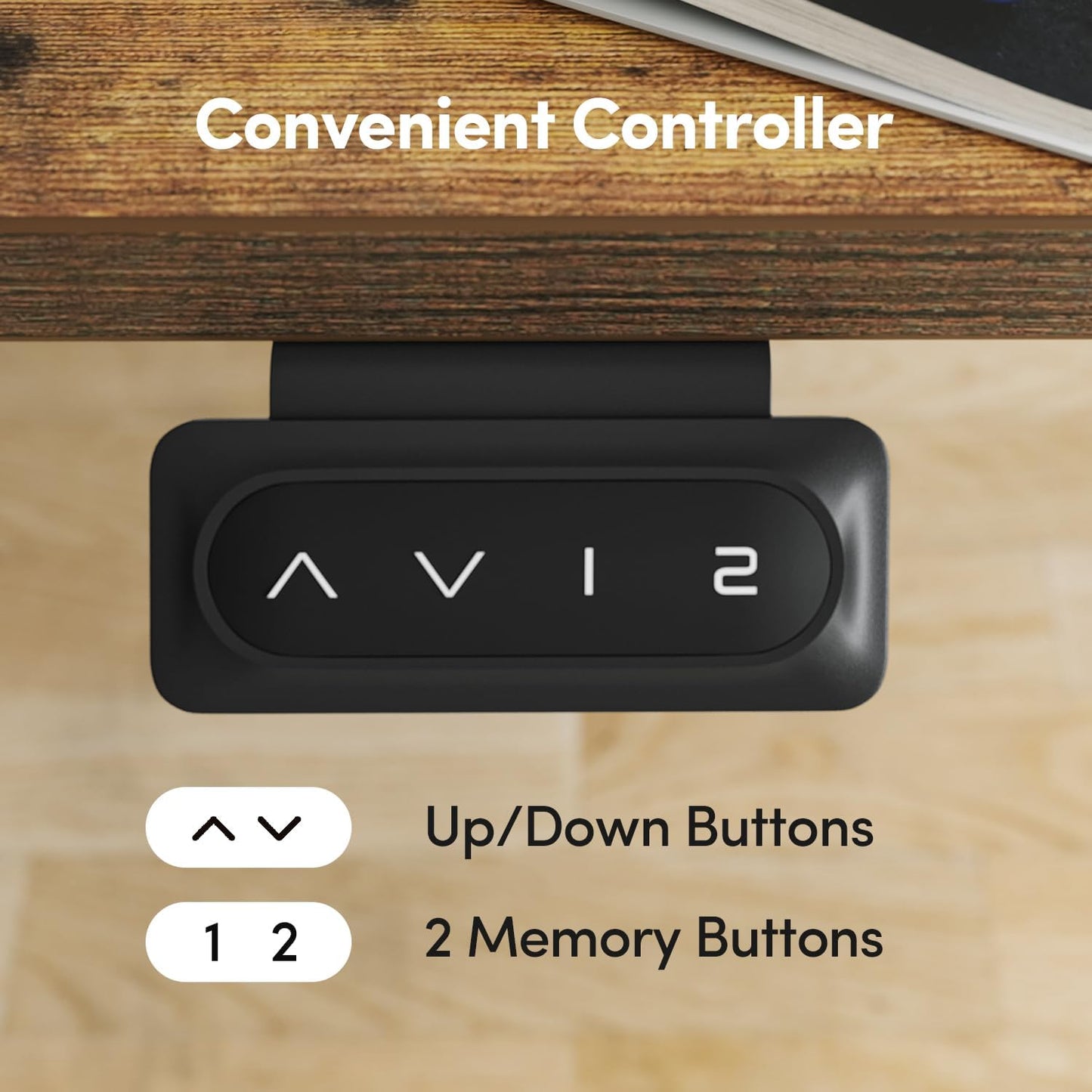 BANTI 55x24 Inches Electric Standing Desk with Drawer, Adjustable Height Sit Stand Desk, Stand Up Home Office Desk, Ergonomic Computer Desk, Rustic Brown