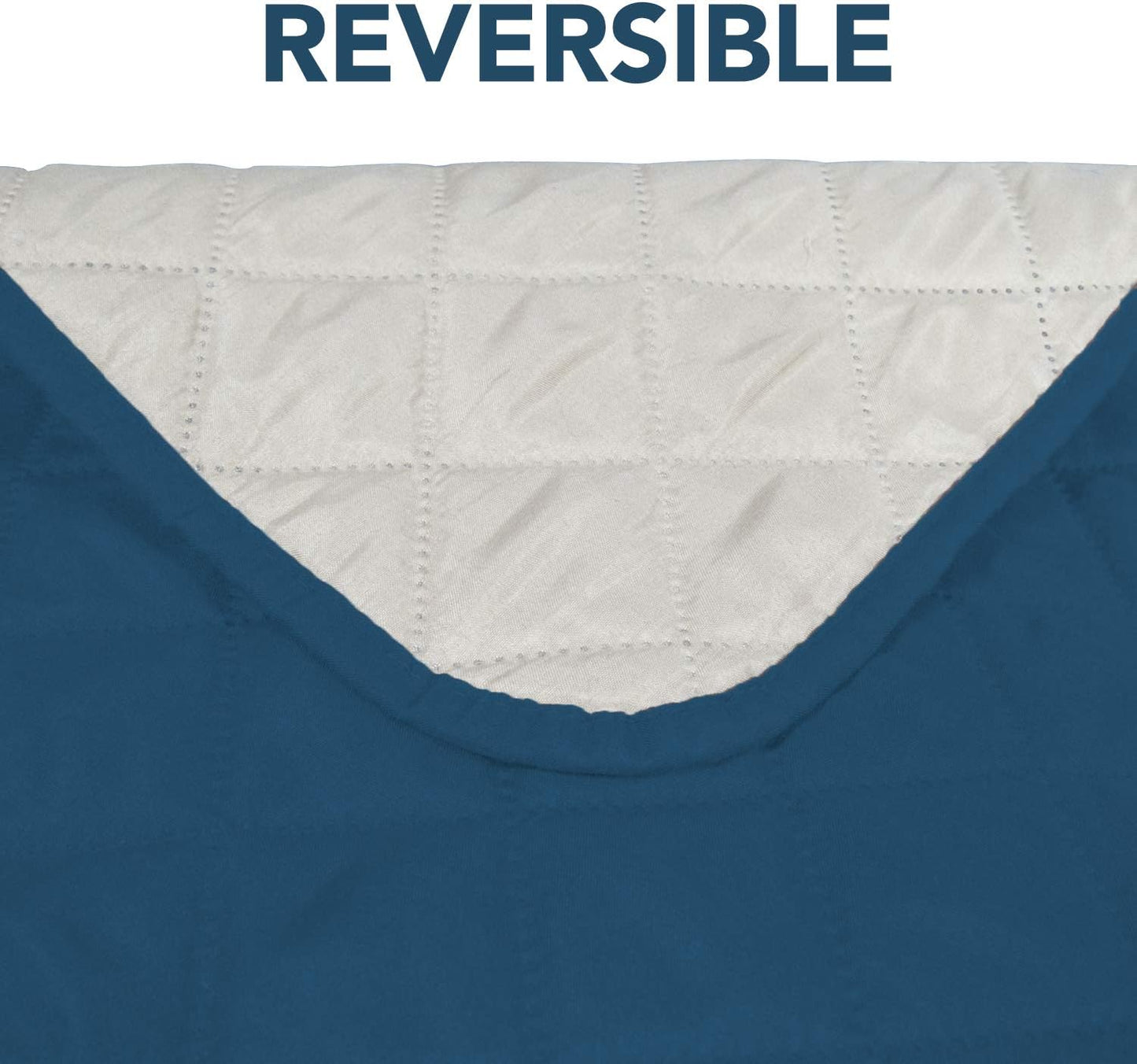 PureFit Reversible Sofa Cover Water Resistant Loveseat Couch Cover, Machine Washable Furniture Cover with Non-Slip Foam and Adjustable Strap for Dogs, Pets (Loveseat, Peacock Blue/Ivory)