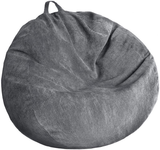 Kisoy Bean Bag Chair Cover (No Filler) Stuffed Animal Storage Bean Bag Cover Pets Dogs/Cats Lazy Beds. Washable Ultra Soft Corduroy Stuffed for Organizing Plush Toys or Textile, Sack Bean Bag