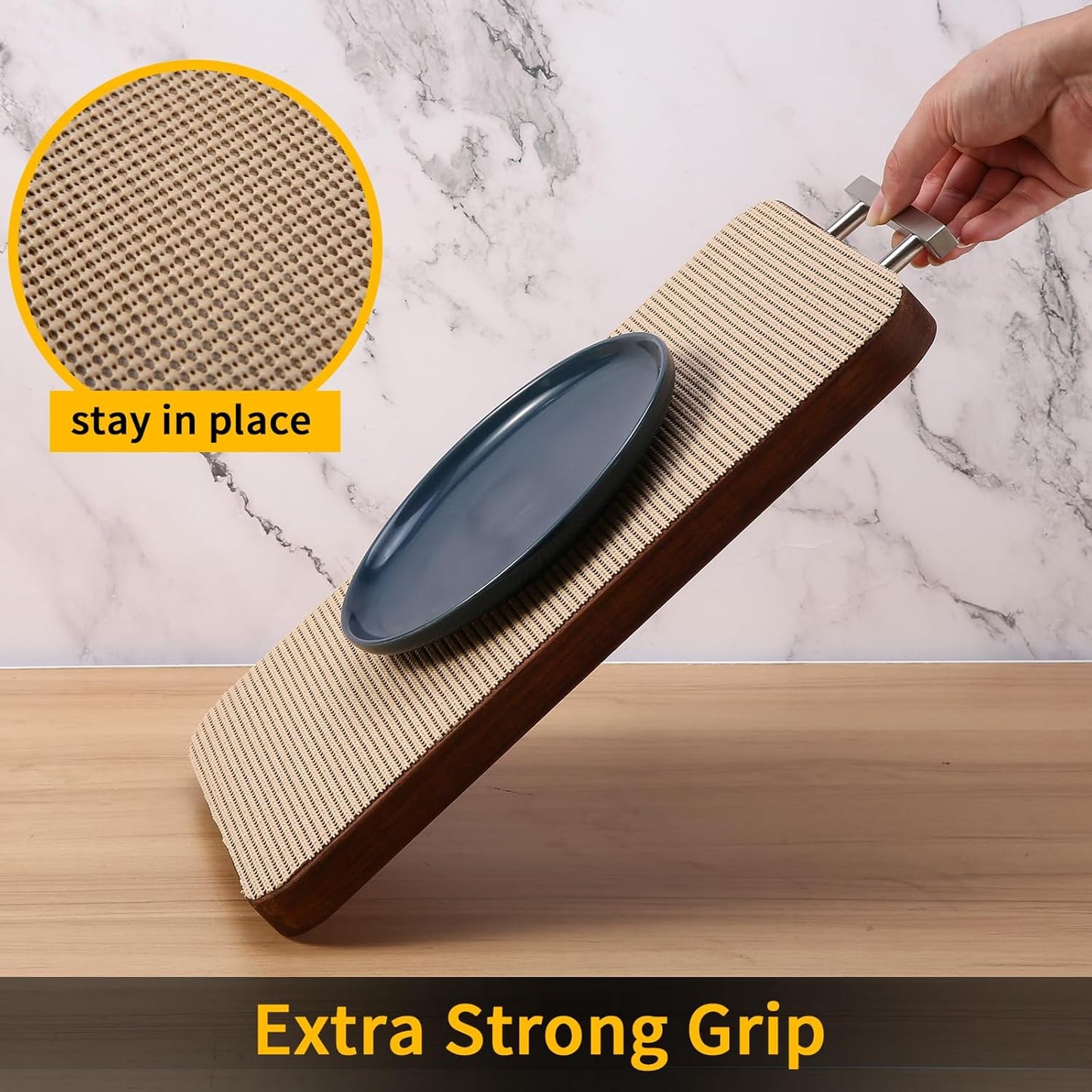iwtmm Drawer Shelf and Cabinet Liners Non-Adhesive Extra Strong Grip - Keep Items in Place for Kitchen, Bathroom, Office & Wardrobe, Heavy Duty Anti-Slip Liners for Cabinets, Cupboards, Drawers